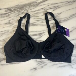 Olga Warner's Gentle Lift full coverage Bra size 36D #5001 NWT Underwire Black